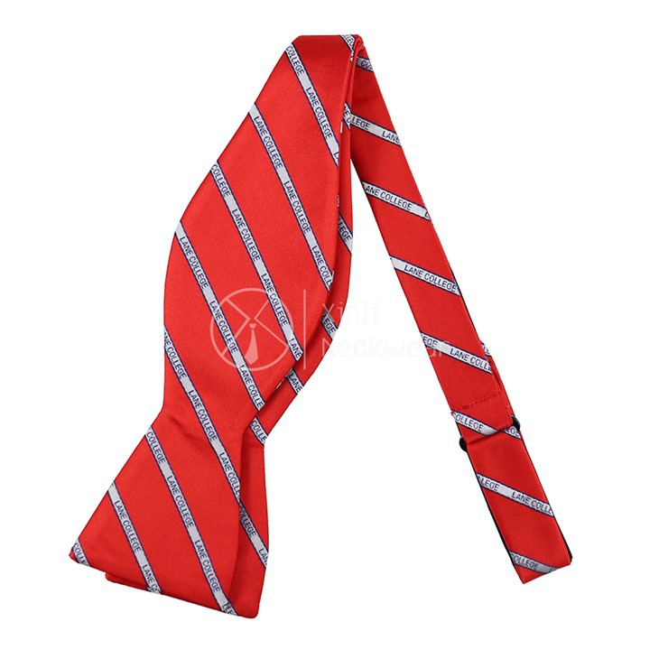 Red And White Striped Bow Tie