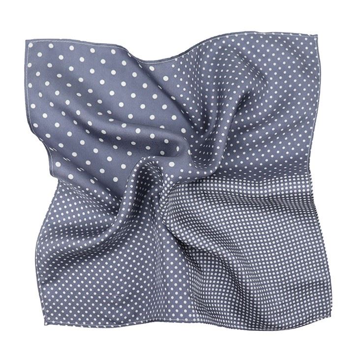 White Polka Dot Pocket Square